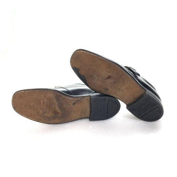 Винтажные туфли-монки Hanover True Tred 70-х годов Черные 6.5 D/E 24.5(ИСПОЛЬЗОВАЛ)