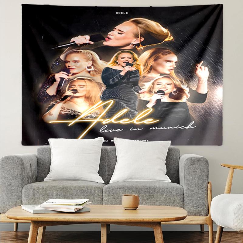 1PC A-dele's pop music K-pop music group Tapestry Accessories for Bedroom,Livingroom, dormitory Room Wall Decor Fan Birthday Gifts