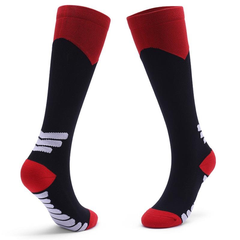 Male Spring and Autumn Thickened Outdoor Cycling Running Marathon High Elastic Lean Leg Pressure Long Socks