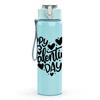 1PC Happy Valentine Day Heart Quote Print 750ml Color Plastic Sports Water Bottle Leakproof Flip Straw Lid Suitable for Sports Office Home Use