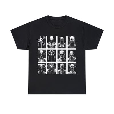 Unisex T Shirt Horror Portraits Distorted Reality Retro Pixel Style Art Graphic