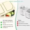 Reusable Silicone Snack Containers with Lids Mini Containers 2 Compartments Portable Food Storage Box for Picnic Tools Box