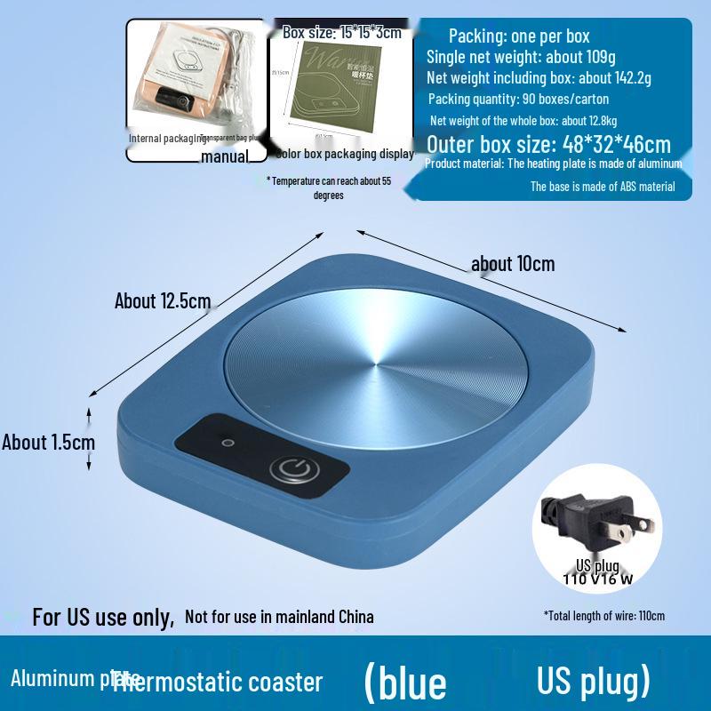 Умная подставка с подогревом 55°: Подогреватель чашек с постоянной температурой для горячих напитков