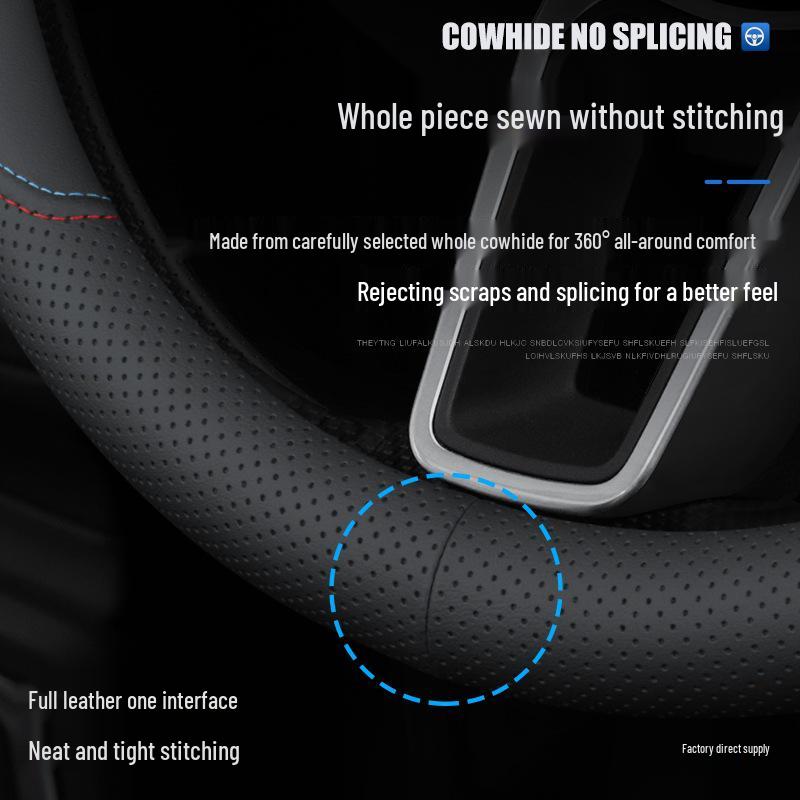 Натуральная кожаная оплетка руля для L6-L9 и салонов автомобилей Ideal ONE
