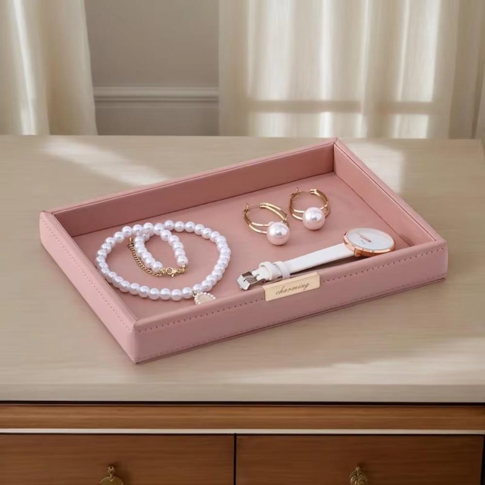 Квадратный настольный лоток для хранения вещей, декоративный туалетный столик в скандинавском стиле, держатель для часов, подставка для духов, гостиная