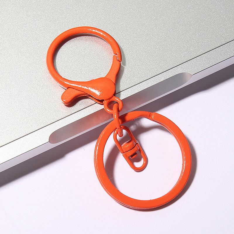 Color Lobster Clasp Big Spring Clasps Hooks With Open Rings Key Hook Keyrings For Jewelry Making Diy Keychain Accessories