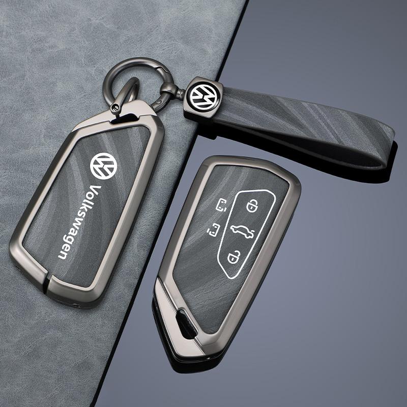 For VOLKSWAGEN VW Zinc Alloy Car Smart Remote 5 Buttons Key Keychain Case Cover Protector Shell Holder For VW Volkswagen Golf 8 
