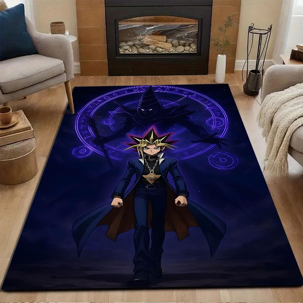 Mystical Duelist and Dark Sorcerer Patterned carpet, non slip mat suitable for living room and bedroom sofas