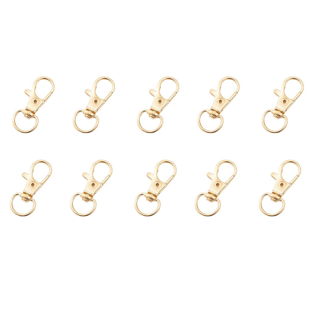10 шт. Крючки-застежки-лобстеры, поворотные застежки, карабин для брелка, ювелирных изделий, рукоделия, ожерелья, сделай сам 31 34 36 37 мм