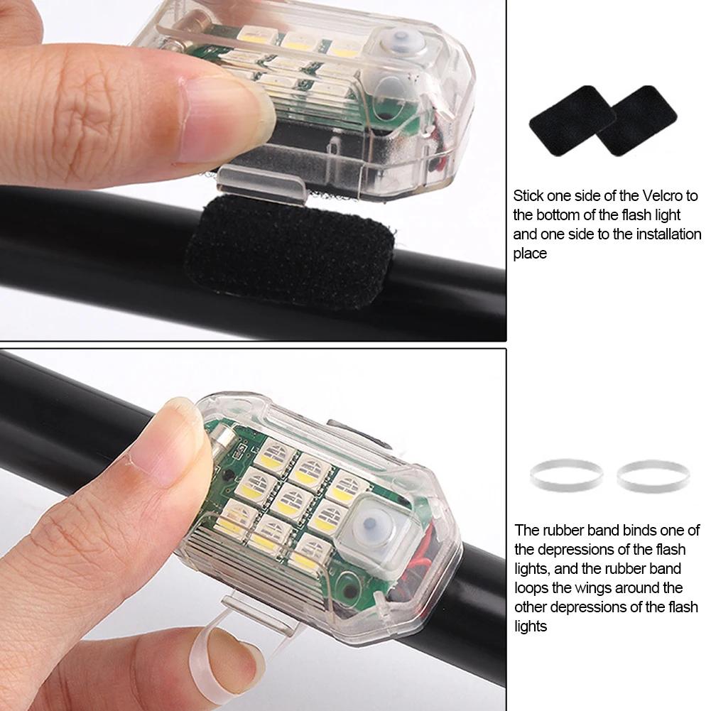 Мотоциклетный стробоскопический фонарь с беспроводным дистанционным управлением для автомобиля, светодиодный фонарь для предотвращения столкновений, водонепроницаемый фонарь для велосипеда