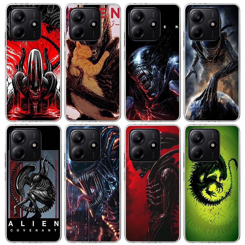 Cool A-Alien X-Xenomorph Phone Case For Xiaomi Redmi Note 10 11 12 13 14 15 Pro Plus 11S 12S 14S 11T 11E 10S Soft TPU Back Cover