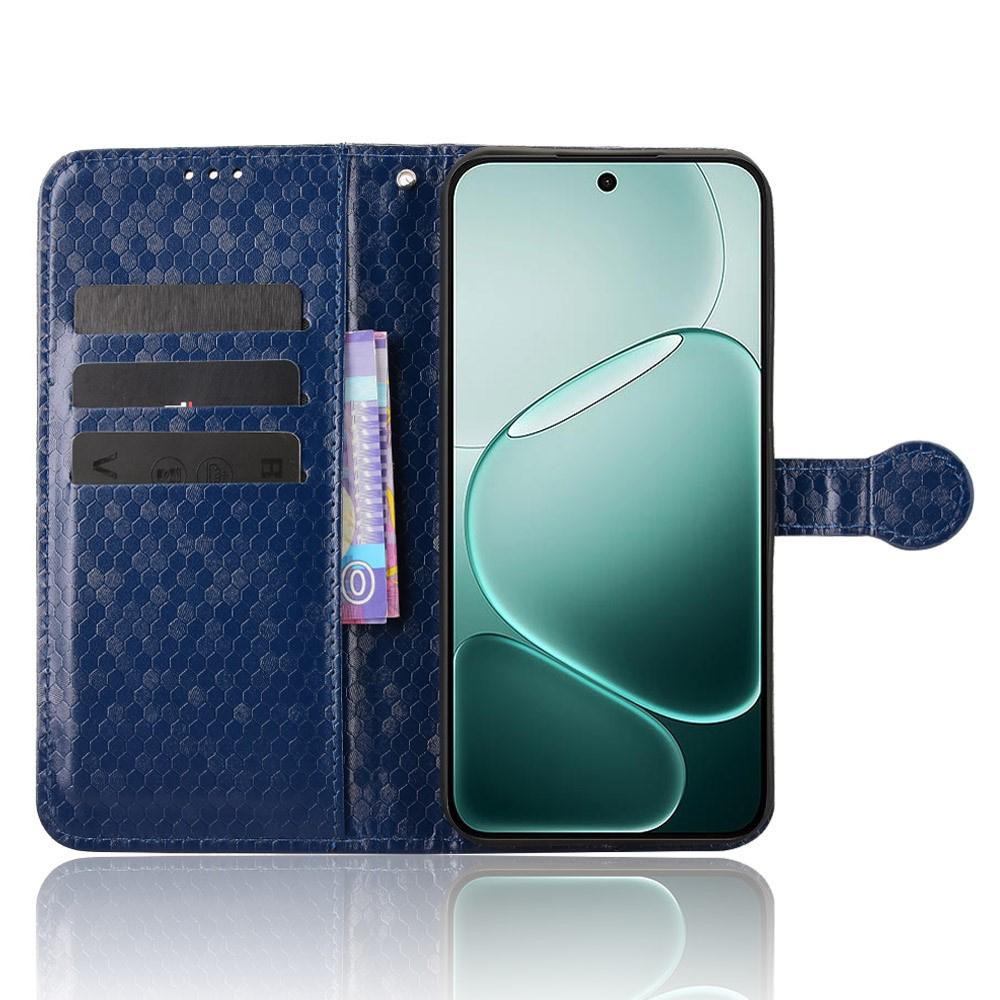 Oppo A6 Pro 5G Flip Case, Wallet Rhombus, Blue