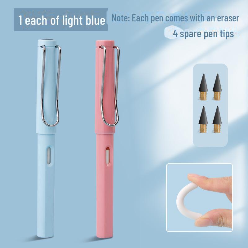 Нетоксичный, не требующий заточки, бесконечный по стиранию, стираемый и долговечный ученический карандаш.