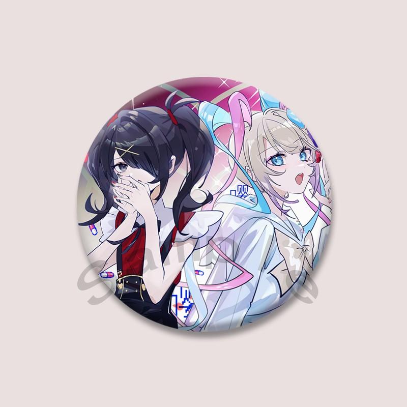 Нуждающийся Стример Перегрузка Мягкие Значки Милый KAngel Ame-chan Мультяшный Значок Рюкзак Одежда Брошь Аксессуар Украшение Подарки для Фанатов