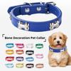 Pet Collar Bone Jewelry Adjustable Wear-resistant Fashion Dog Leather Leash