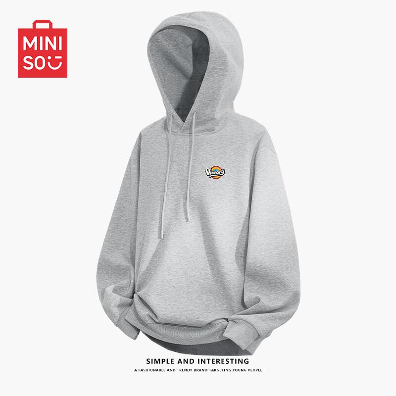 MINISO Мужская повседневная толстовка оверсайз с капюшоном