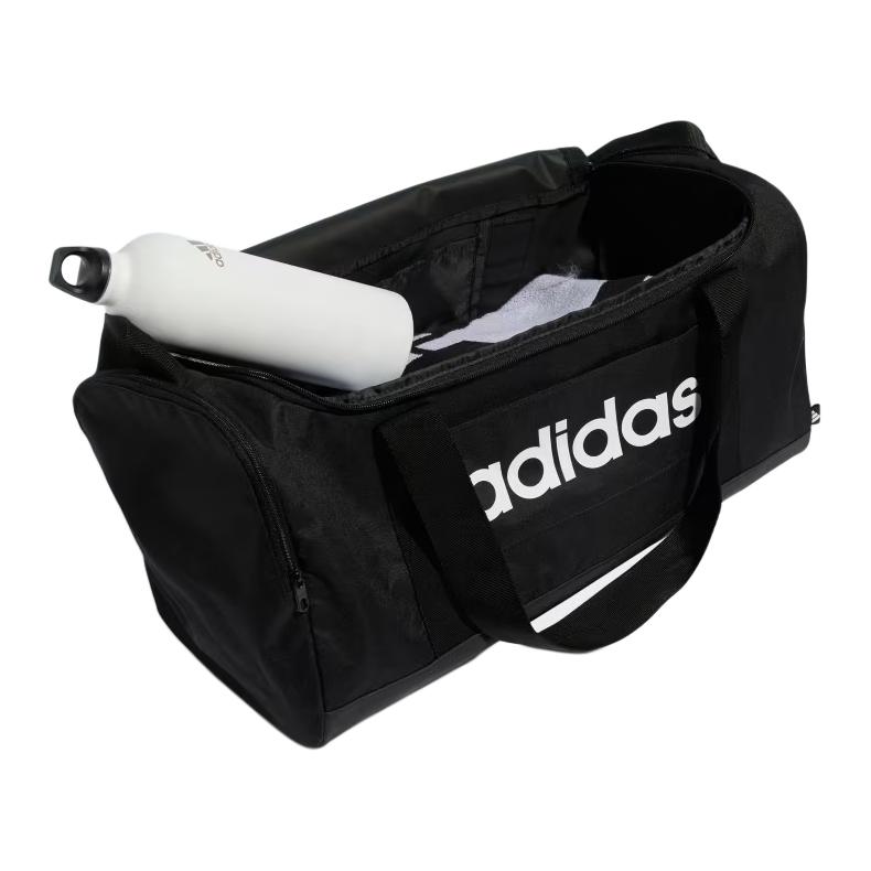 Adidas Polyester Canvas Bag, Portable Gym Bag Small Unisex Black JE8343