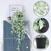 Artificial Hanging Plant Realistic No Watering No Wither Fake Eucalyptus Leaf Wall Hanging Potted Plant Wall Room Home Indoor Outdoor Shelf Decor