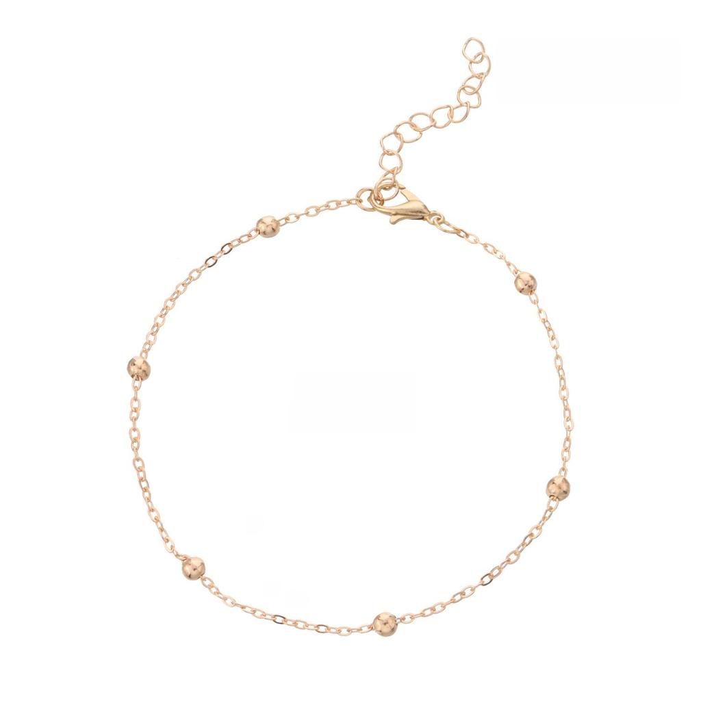 Модный браслет на щиколотку с круглыми бусинами большого размера для женщин - Минималистская мода