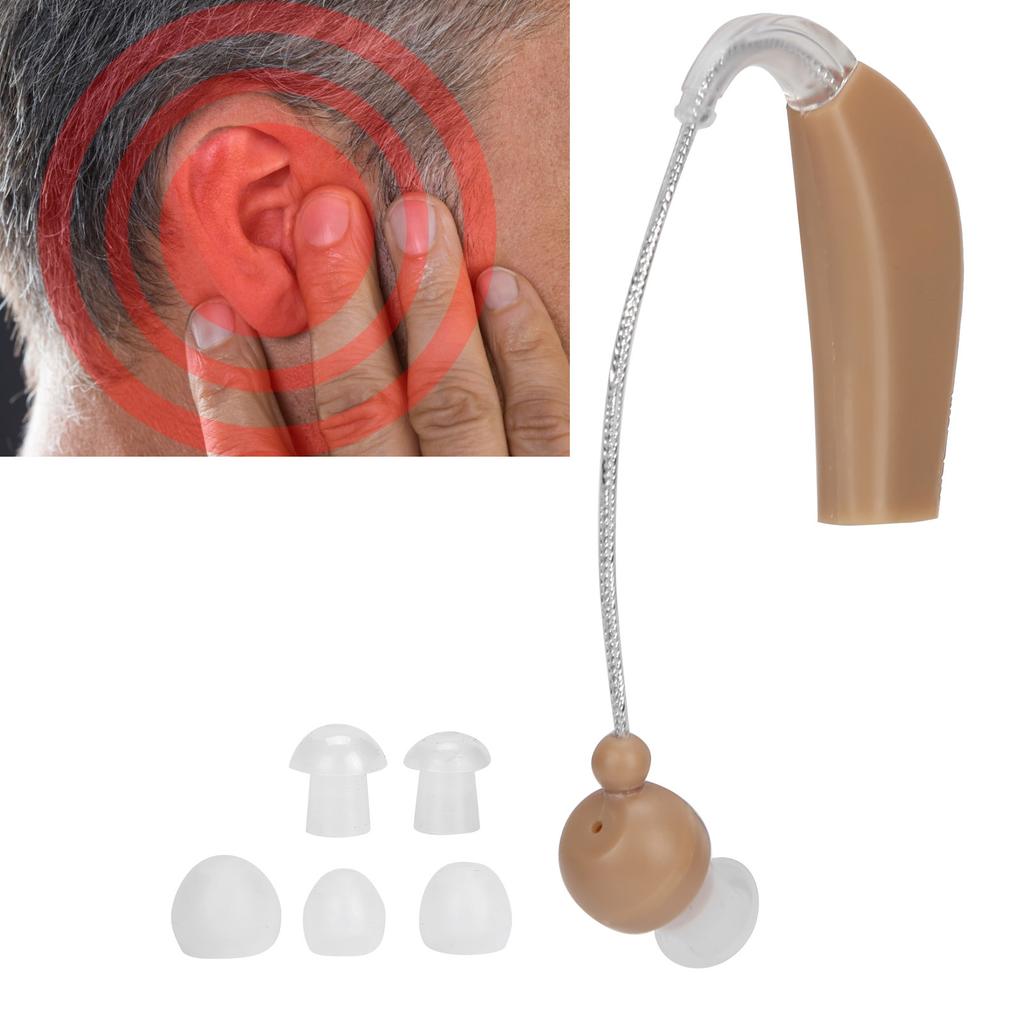 Lightweight Hearing Aid Low Distortion Behind Ear Voice Amplifiers Ear Care for Deaf Elderly 100-240