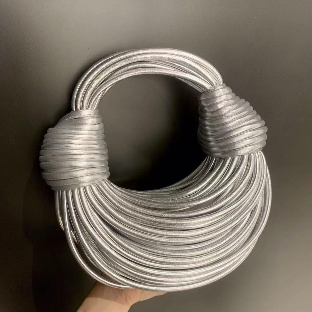 Cross Border Noodle Bag Новая натуральная кожаная сумка с узлом на ощупь, плетеная сумка на одно плечо для женщин