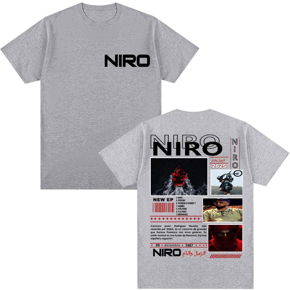 Limted Rapper Niro Hayati Music Album Tshirt Men Women Fashion Harajuku Hip Hop Vintage T-shirts Oversized Casual Cotton T-Shirt