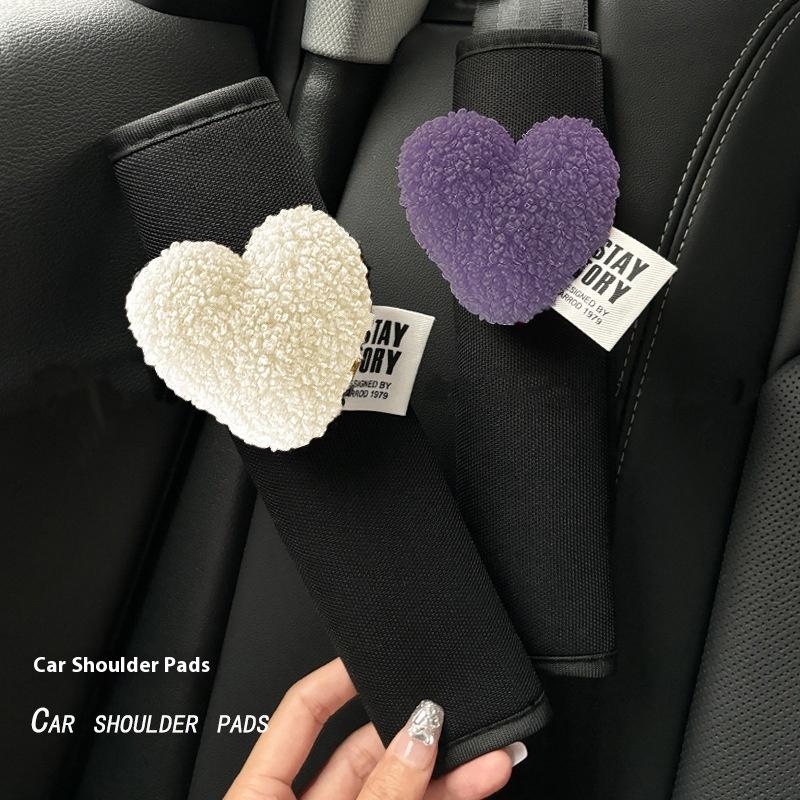 Love Heart Car Styling Seat Belt Cover Soft Chest Protection Car Seatbelt Shoulder Pad Neck Support Cushion Safety Belt Pad