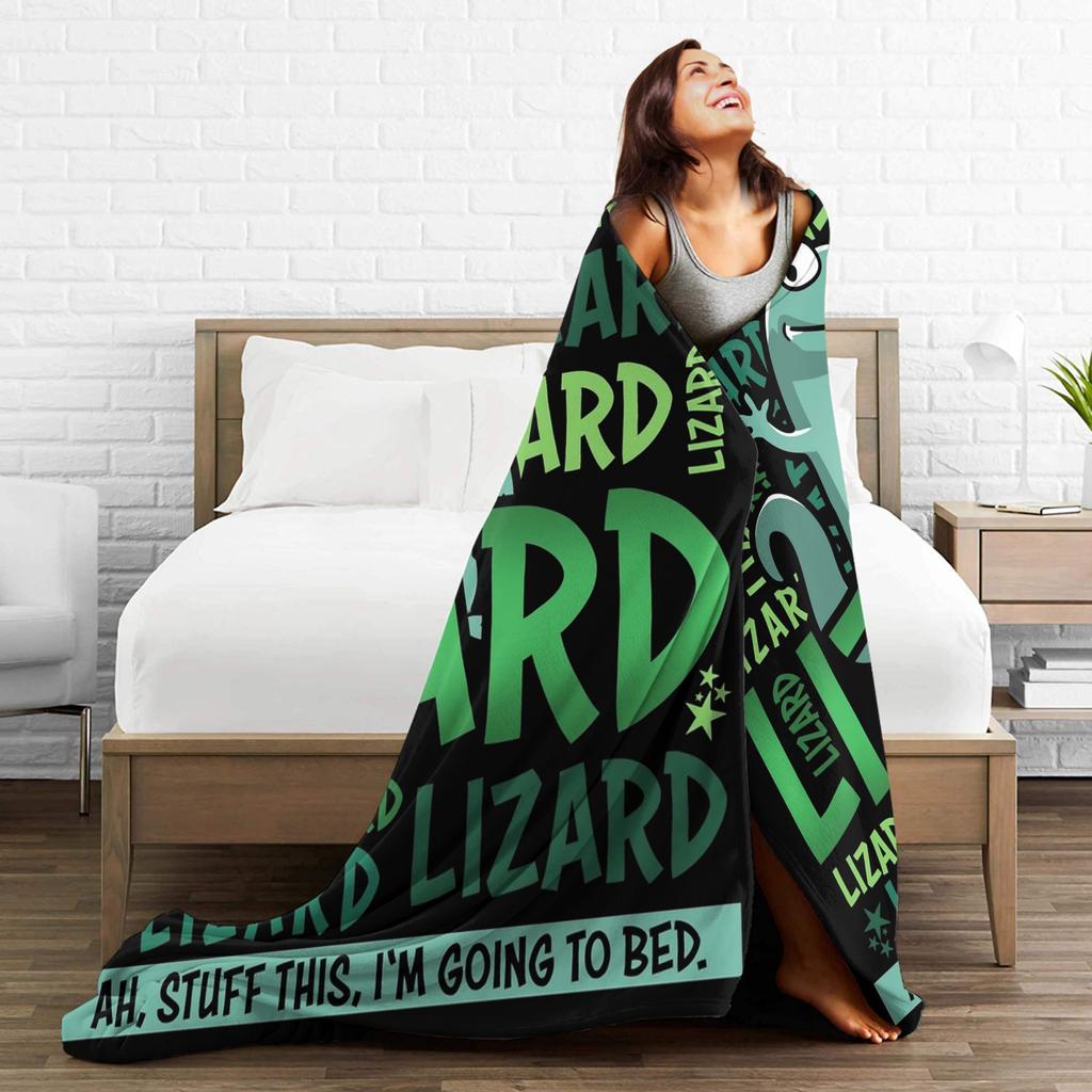 The Lizard Lizard Ah I'm Going To Bed blanket Fleece Hoppers Tom Lizard Super Warm Throw blanket for Bedding Couch Bedspread