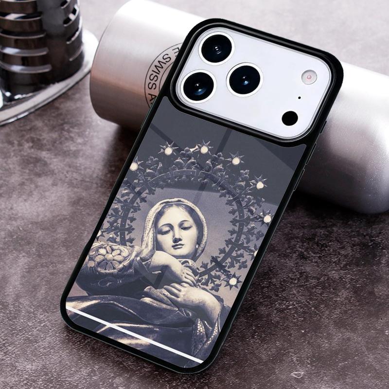 Христианский чехол для телефона с изображением Девы Марии для iPhone 17,16e,15,14,13,12,11,Mini,Pro,MAX, мягкий силиконовый чехол