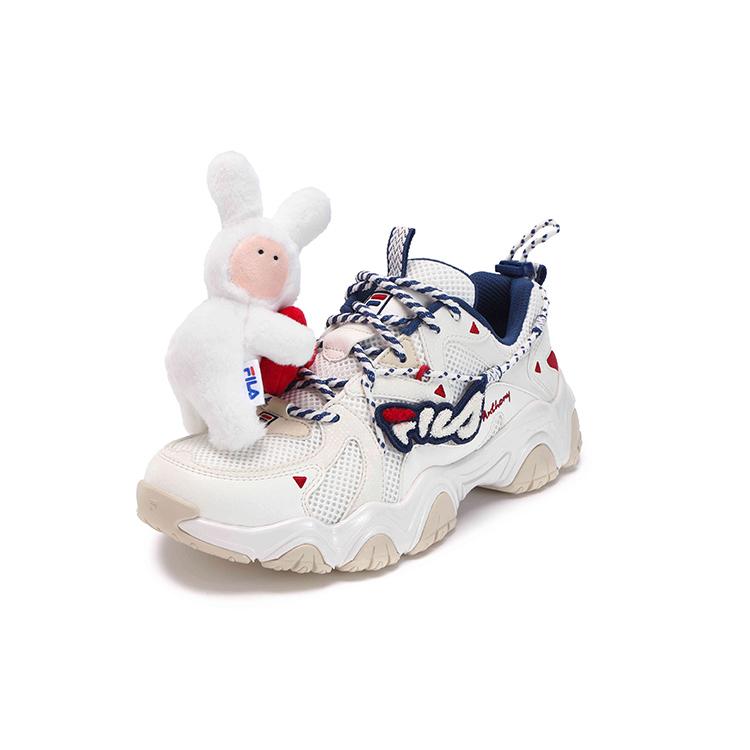 ANDONGNIBUERTU x FILA Совместное издание, Кроссовки-лапки Кошки Низкие Массивные Кроссовки Женские Красный Белый Подарочный Набор F12W332122FSB