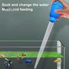 30ml Manual Fish Tank Water Changer Dropper Aquarium Coral Fish Feeder Waste Cleaning Straw Long Pipette Suction Dropper Tool for Fish Tank