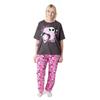 Nightmare Before Christmas Womens/Ladies Jack and Sally Short-Sleeved Long Pajama Set