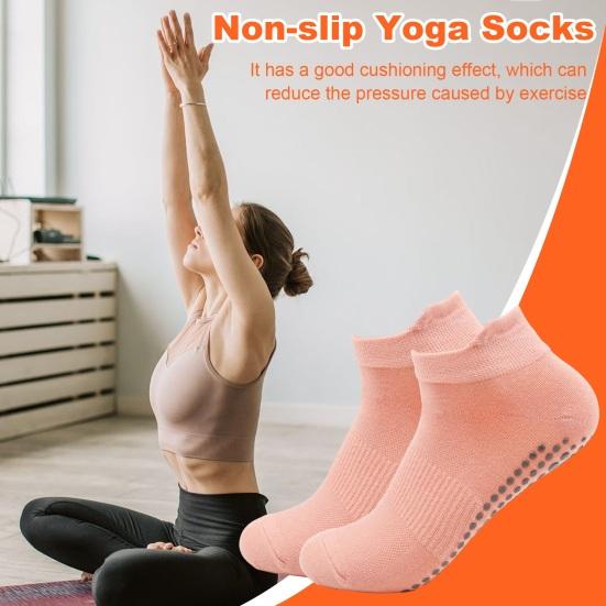 1 Pair Unisex Floor Socks Anti-slip Silicone Bottom Mid-tube No Odor Thickened Warm