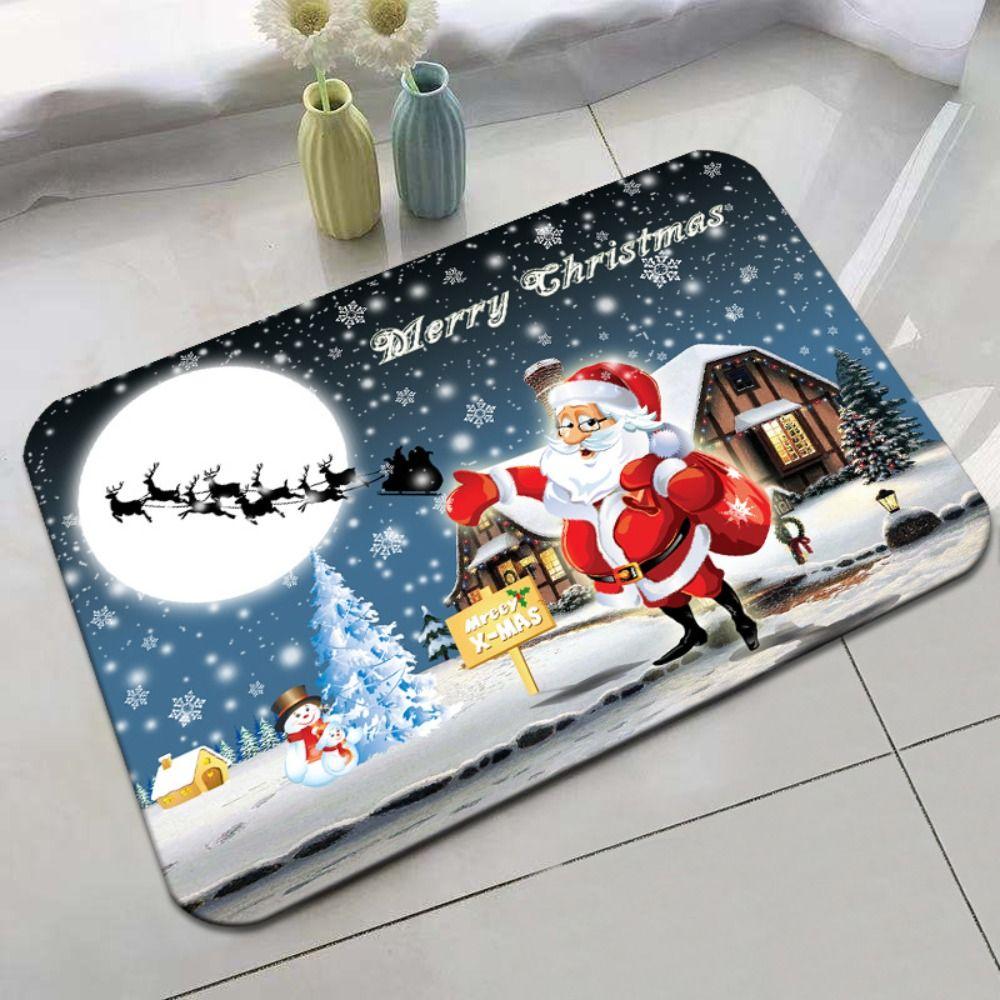 Christmas Decorations Christmas Mat Santa Claus Gnome Door Mat New Outdoor Carpet Home
