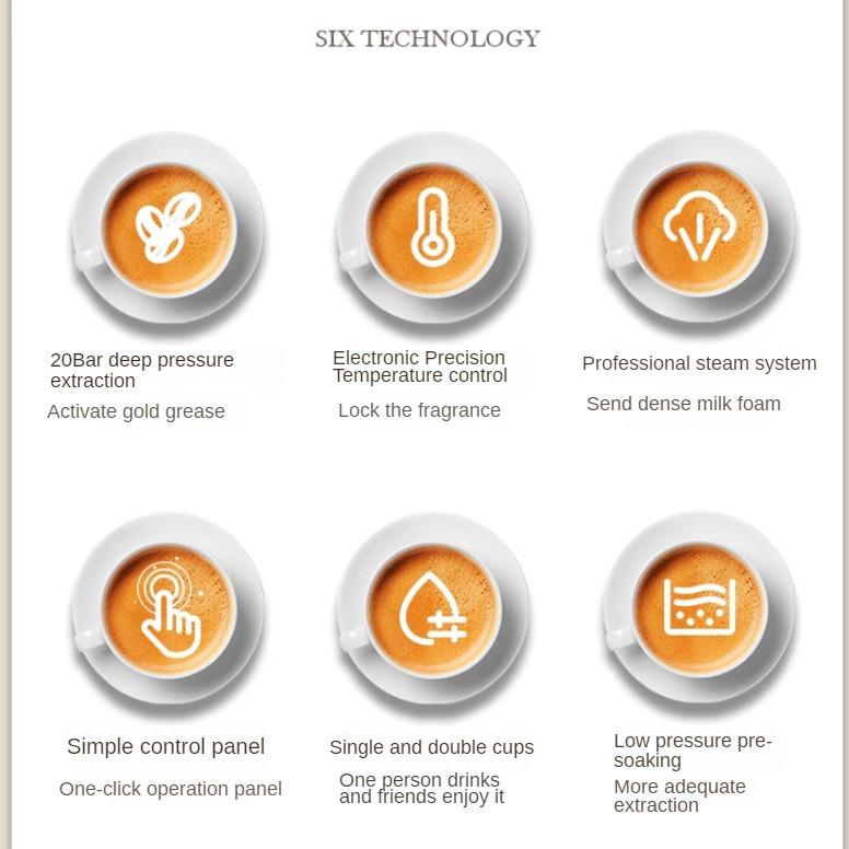 Итальянская полуавтоматическая кофемашина с концентрированной пеной «Все в одном»