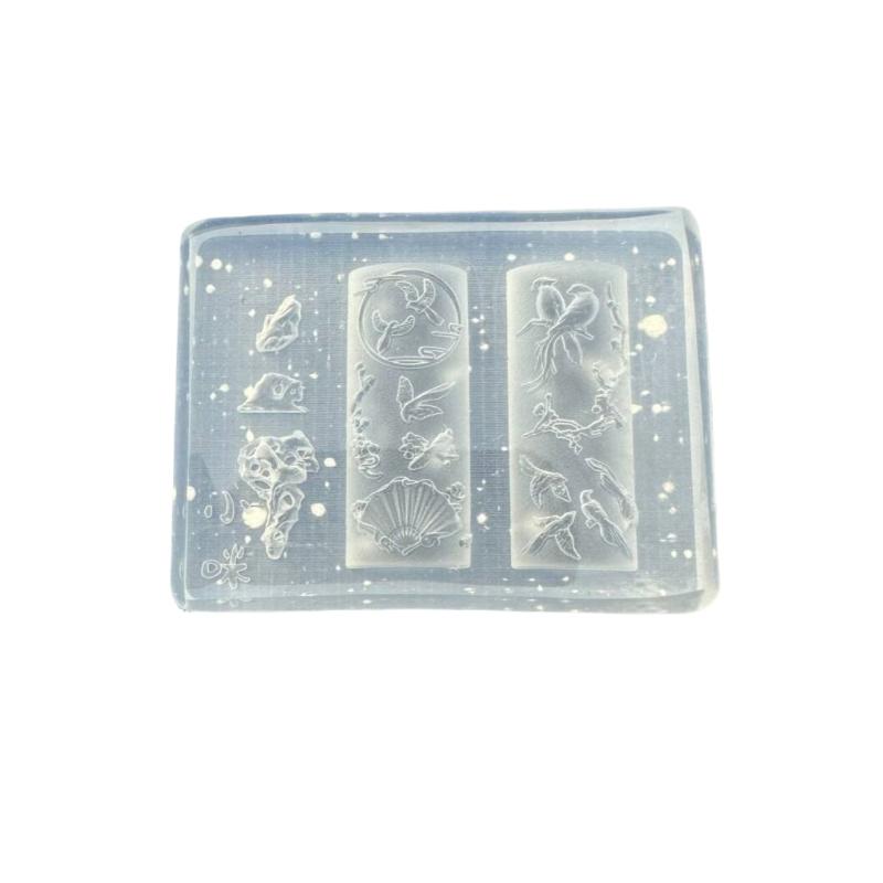 3D Силиконовая форма для ногтей Цветок Шелковая лента Дизайн Бабочки Прозрачный Рельеф DIY Украшение для нейл-арта Инструмент для маникюра