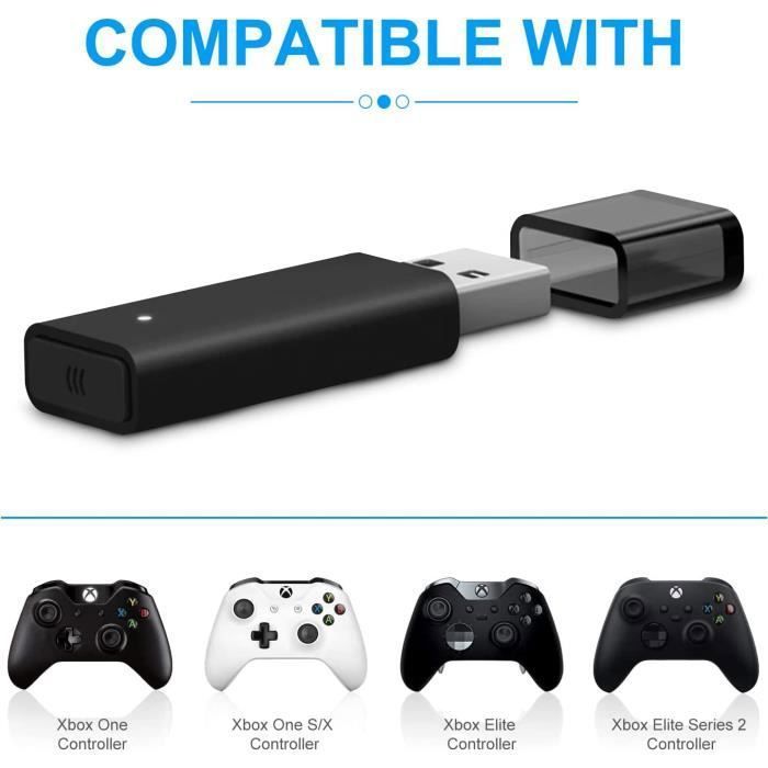 Беспроводной адаптер - Xbox - ПК - Совместим с Windows 11/10/8/7 - Черный - USB