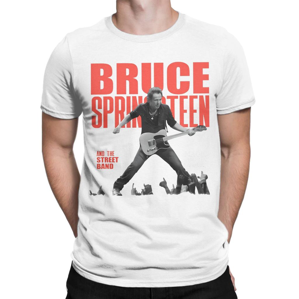 Футболка с графическим принтом для мужчин и женщин с мировым турне Брюса Спрингстина, футболка из чистого хлопка, футболки в стиле рок-н-ролл, одежда