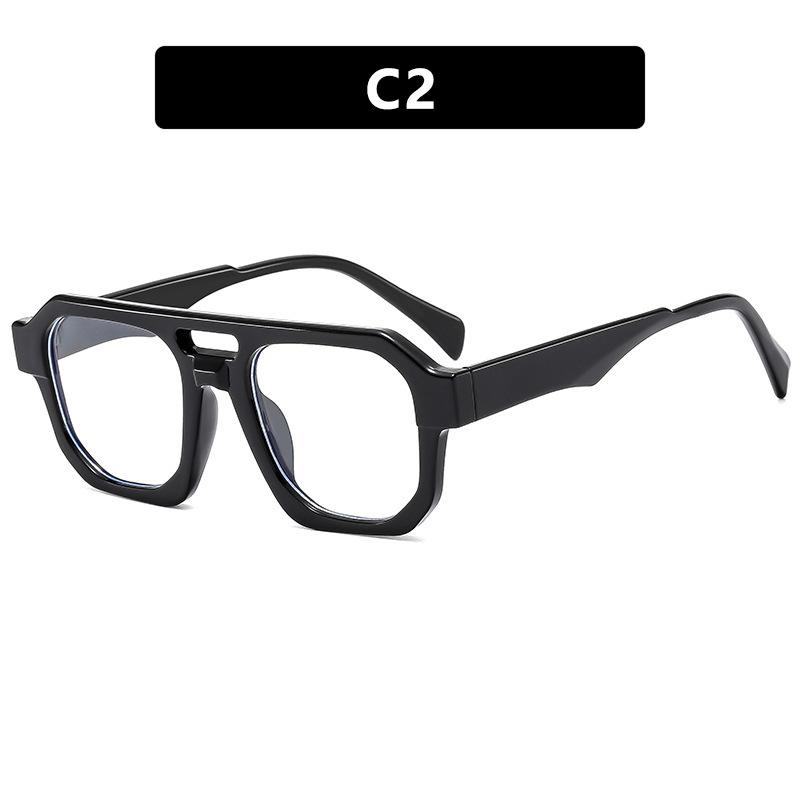 Double beam irregular sunglasses personalized punk fashion sunglasses ins European and American catwalk sunglasses men