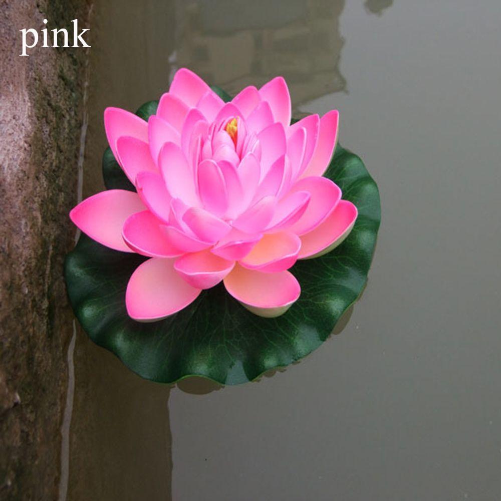 Plants Home Decoration Green Leaves Water Lily Simulation Artificial Lotus Flower Fake Plants