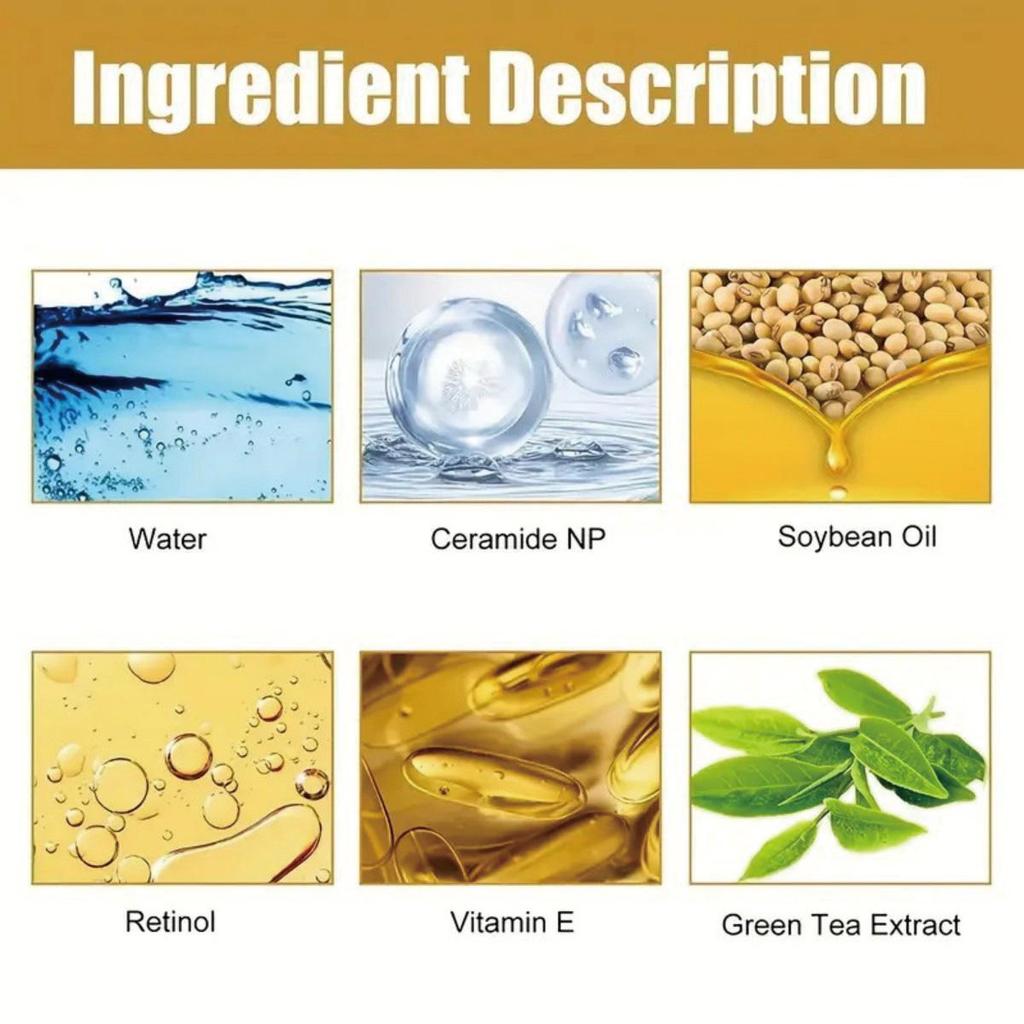 Retinol Moisturizing Cream, Smooths Wrinkles, Reduces Fine Lines, Hydrates and Moisturizes, Nourishes the Skin, and Improves Damaged Skin