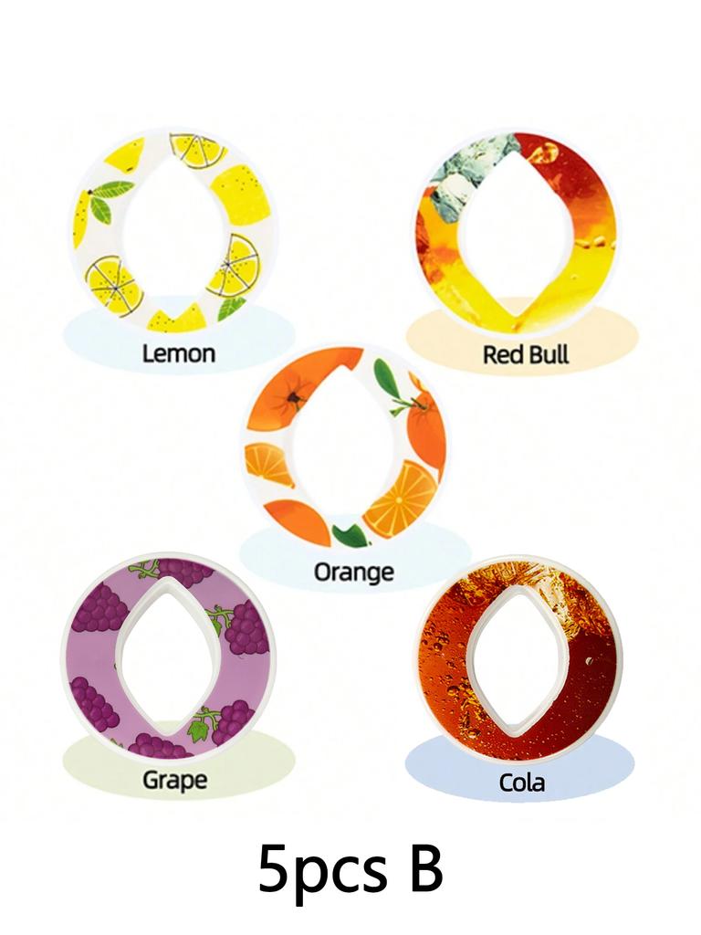 5/7 шт. Ароматизатор для фруктового напитка Bear Fruit Flavor Pod Creative 0 Сахар 0 Калорий Ароматизатор Кольцо для пластиковых бутылок с водой Спортивные принадлежности для чашек