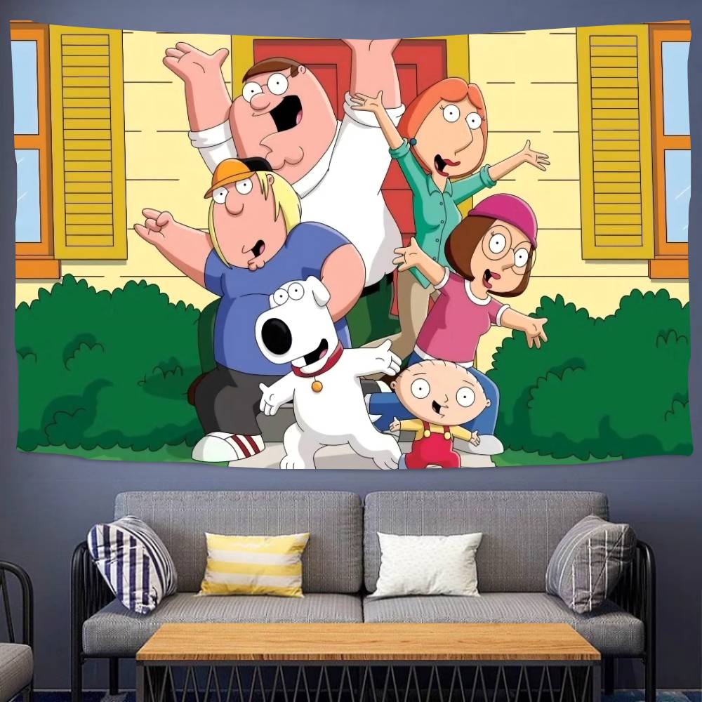 Vintage American Cartoon Family Banner Backdrop Decoration Party Photography Background