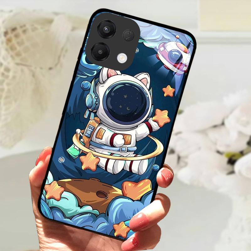 Чехол для OPPO K13 5G Крутой Лев Волк Закаленное Стекло Задняя Крышка Для OPPO K13 OPPOK13 Чехол Для Телефона Защитный Чехол K 13 Fundas Capa