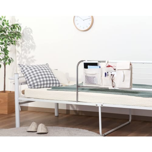 Fuji Boeki Прикроватный карман, Прикроватное хранение, 55 см шириной х 25 см длиной, Белый, Подвесное хранение, Коробка для салфеток, Маленький органайзер, 6 карманов, 29270