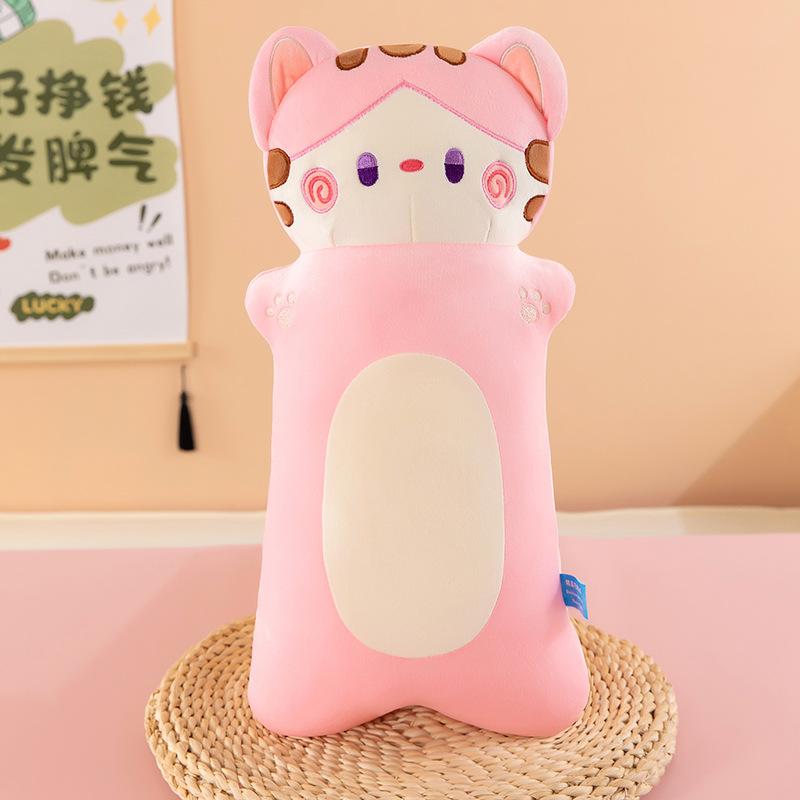 Cute nap pillow cat plush doll doll birthday gift for boys and girls rag doll long cat cushion