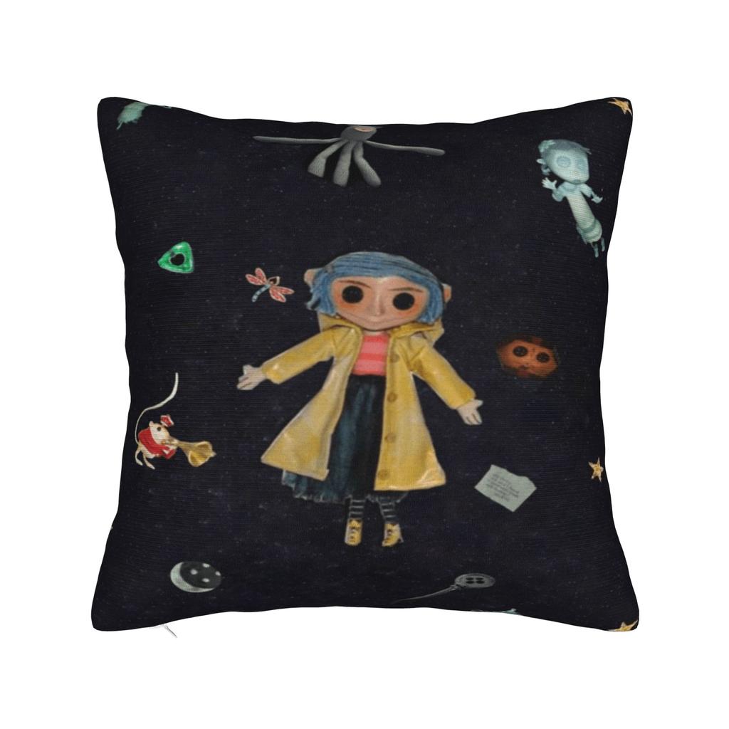 Horror Cartoon C-Coraline Pillow Case Graphic Pillow Cover For Sofa Home Decoration Fashion Pillowcases