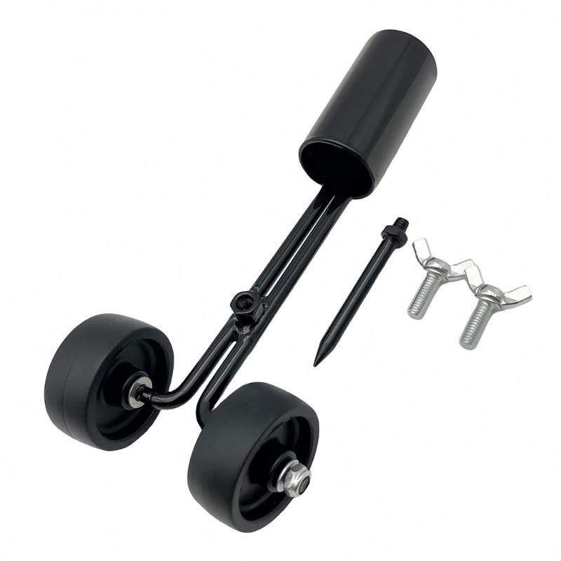 Удалитель сорняков на колесах Прочный стальной пропольщик Катящееся колесо Крюк для сорняков с эргономичным дизайном для извлечения глубоких корней