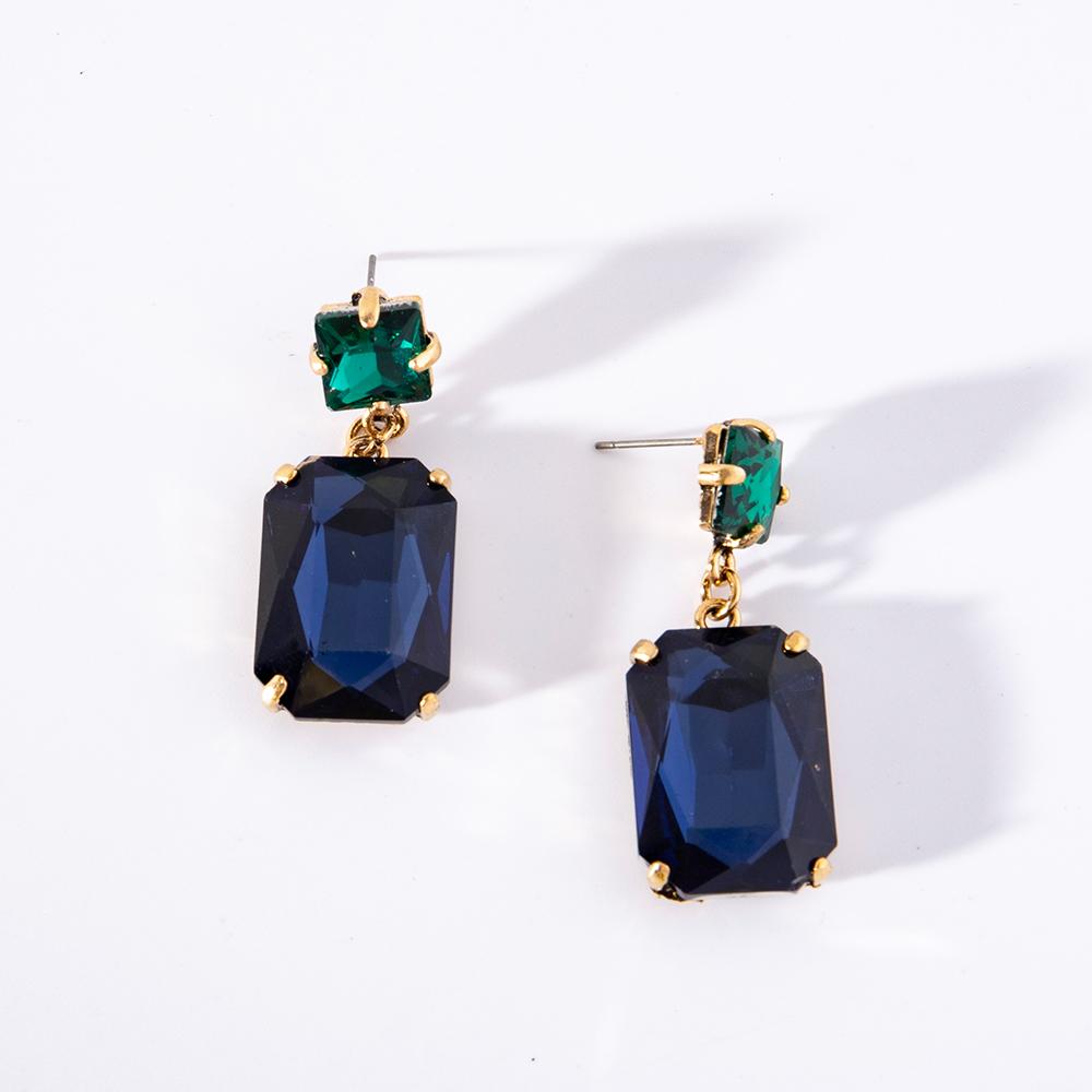 Pinkdudu Simple Geometric Acrylic Multicolor Drop Earrings Fashion Alloy Gold Plated Earrings for Women Jewelry Gifts PD639