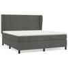 Maison Exclusive - Sommier à lattes de lit et matelas Gris foncé 180x200cm Velours